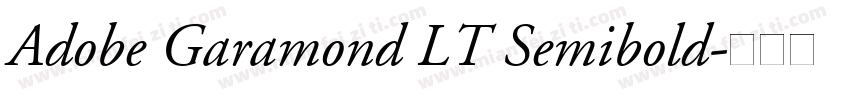 Adobe Garamond LT Semibold字体转换